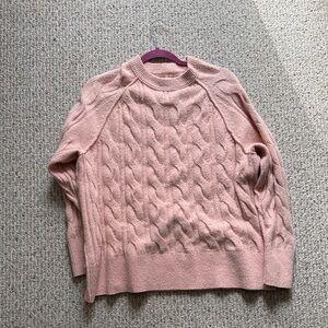 Aerie Cable Knit Sweater - Soft Pink